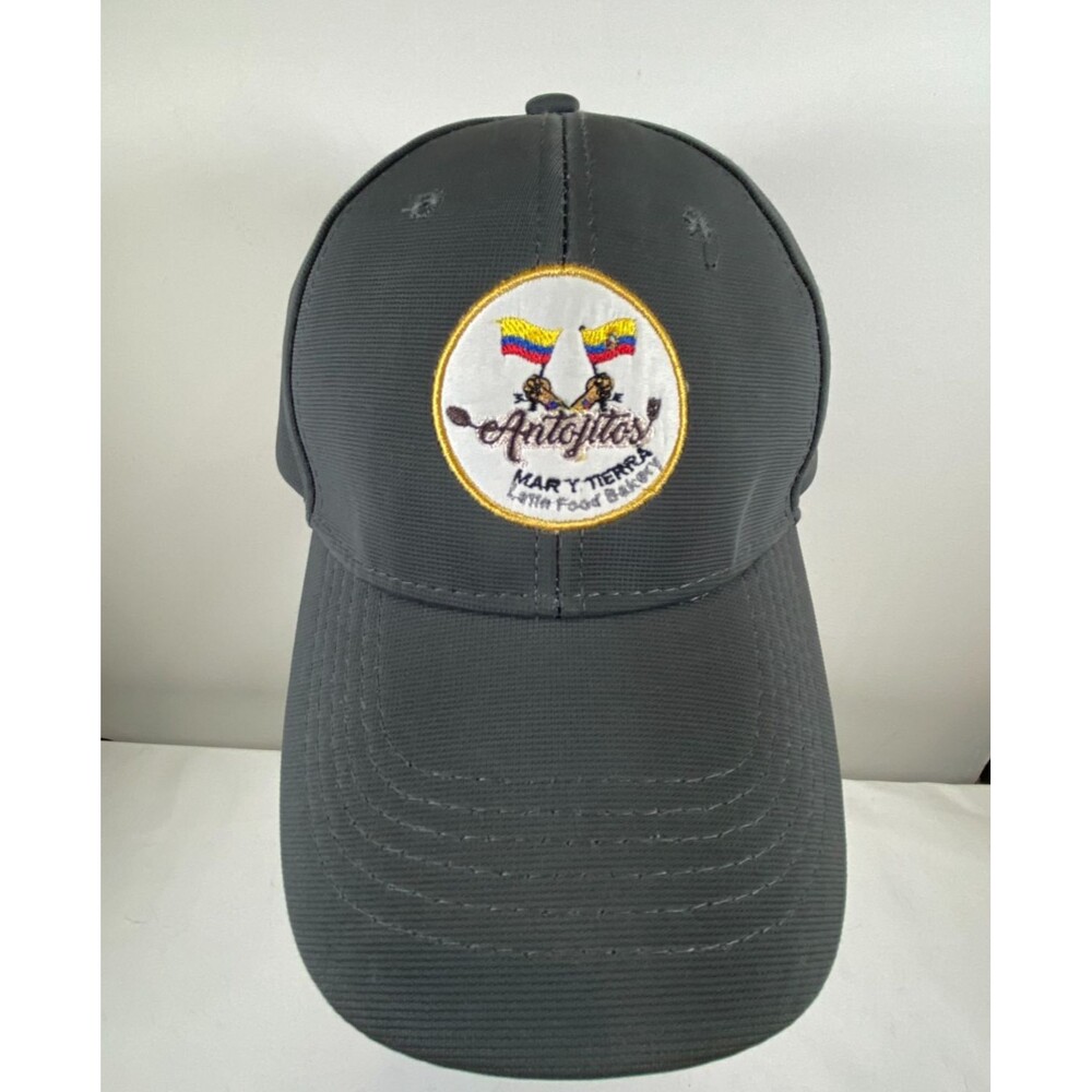 Antojitos Mar Y Tierra Latin Food Bakery Hat Charcoal Grey Ecuador Colombia Cap